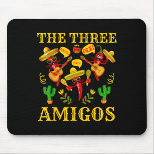 Tapis De Souris Les Trois Amigos - Drôle Chili Cinco De Mayo