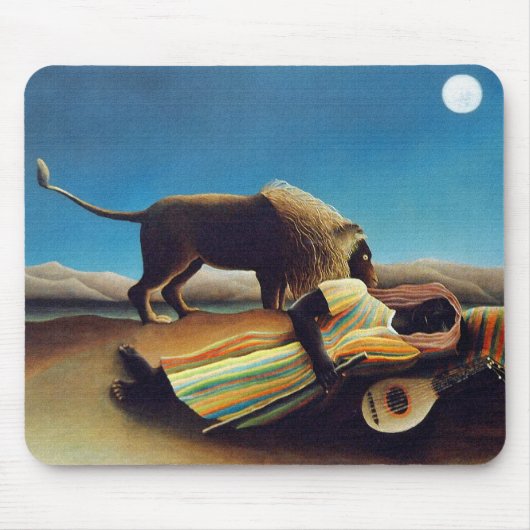 Tapis De Souris "Les Tziganes endormis" par Henri Rousseau (Devant)