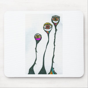 Tapis De Souris Les yeux attentifs, qui vous observe ? Surréalist