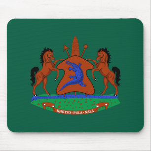 Tapis De Souris Lesotho blason armoiries drapeau pays symbole héra