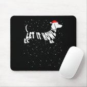 Tapis De Souris Let It Howl Snow Funny Pun Winter Dachshund Mom Ch (Avec souris)