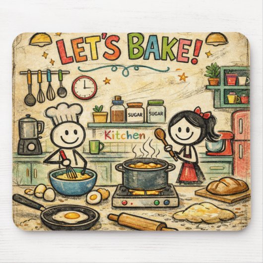 Tapis De Souris Let’s Bake! Kitchen Mousepad (Devant)