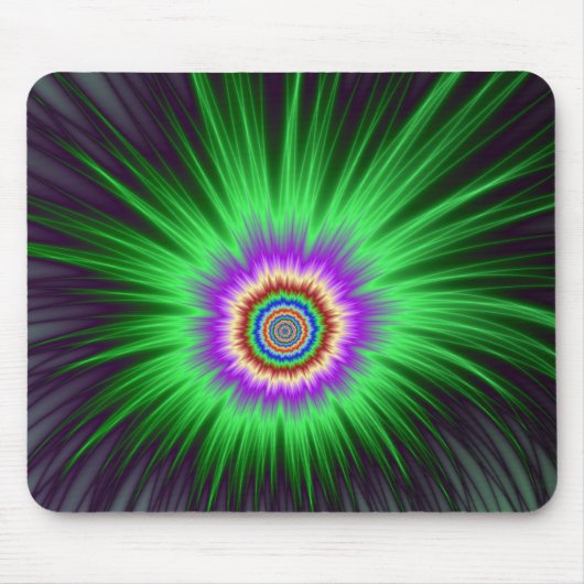 Tapis De Souris L'étoile verte Mousepad éclate (Devant)