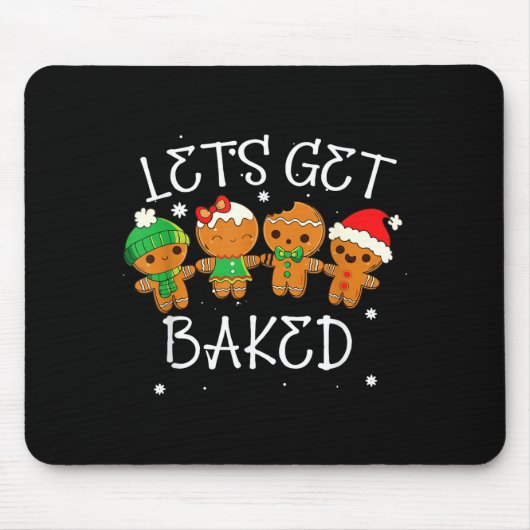 Tapis De Souris Let's Get Baked Cookie Baking Team Gingerbread Chr (Devant)