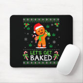 Tapis De Souris Lets Get Baked Ugly Sweater Weed Christmas Xmas (Avec souris)