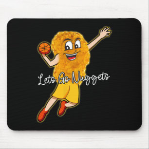 Tapis De Souris Lets Go Nuggets - Chicken Nugget Joueur Bysketbyll