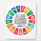 Tapis De Souris Let's Lead ONU SDG Sustainable Development Goals (Devant)