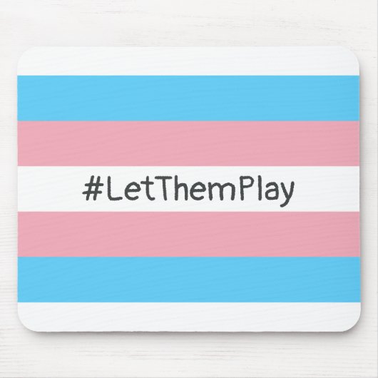 Tapis De Souris #Let'ThemPlay Drapeau Transgenre Athlètes (Devant)