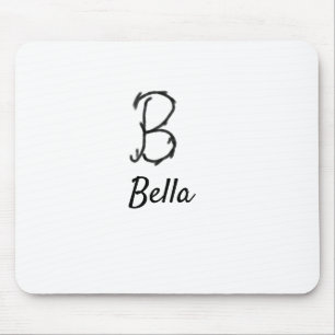 Tapis De Souris Lettre B monogramme noir minimal simple ajouter no