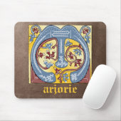 TAPIS DE SOURIS LETTRE BLEUE ET ROUGE MOYENNE M ILLUMINÉE (Avec souris)