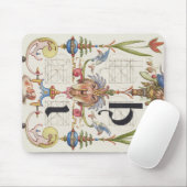 TAPIS DE SOURIS LETTRE BOTANIQUE CALLIGRAPHIQUE I HOEFNAGEL ALPHAB (Avec souris)