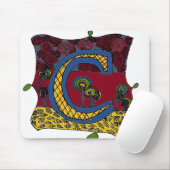 Tapis De Souris Lettre C Mousepad (Avec souris)