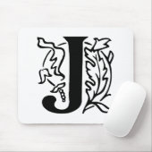 Tapis De Souris Lettre chic J (Avec souris)