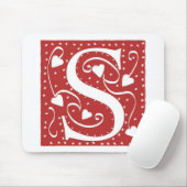 Tapis De Souris LETTRE COEUR mariage S (Avec souris)