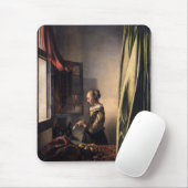 Tapis De Souris Lettre de lecture Vermeer Girl à Open Window (Avec souris)