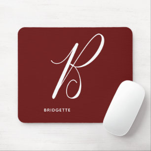 Tapis De Souris Lettre de script B Argument Monographique Rouge Au