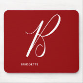Tapis De Souris Lettre de script B Rouge Argument Monographique (Devant)