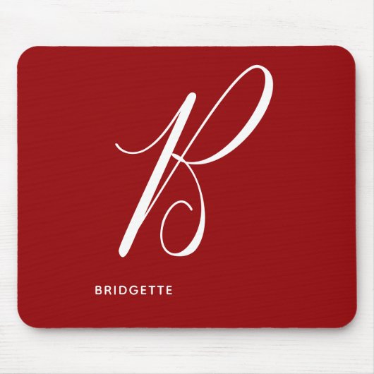 Tapis De Souris Lettre de script B Rouge Argument Monographique (Devant)
