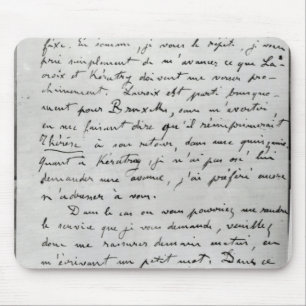 Tapis De Souris Lettre de Zola à Edouard Manet 1868