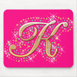 Tapis De Souris Lettre d'or K - Mousepad