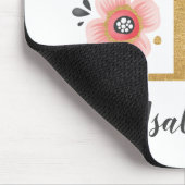 Tapis De Souris LETTRE D'OR rose I FÉMININE MONOGRAPHIQUE INITIALE (Coin)