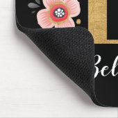 Tapis De Souris LETTRE D'OR rose INITIALE B MONOGRAPHIQUE Floral (Coin)
