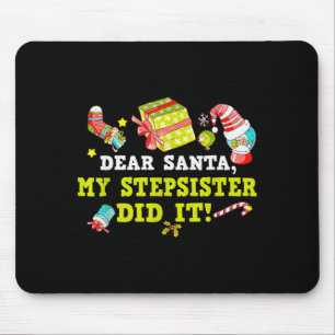 Tapis De Souris Lettre drôle à Santa Ma belle-soeur l'a fait Noël