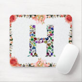 Tapis De Souris Lettre H Monogramme (Avec souris)