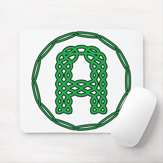 Tapis De Souris Lettre Initiale A Monogramme En Style Celtique (Avec souris)