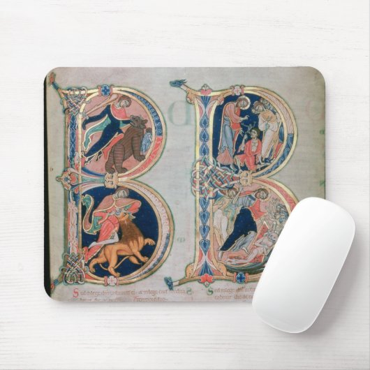 Tapis De Souris Lettre initiale "B" Beatus vir - Blessed est (Avec souris)