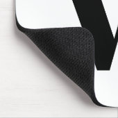 Tapis De Souris Lettre initiale de monogramme noir (Coin)