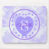 TAPIS DE SOURIS LETTRE INITIALE DU COEUR CHIC MOYEN VIOLON BLANC (Devant)