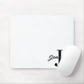 Tapis De Souris Lettre initiale et nom personnalisé (Avec souris)