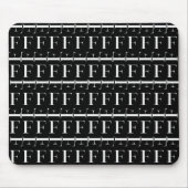 TAPIS DE SOURIS LETTRE INITIALE MONÂTRE F (Devant)