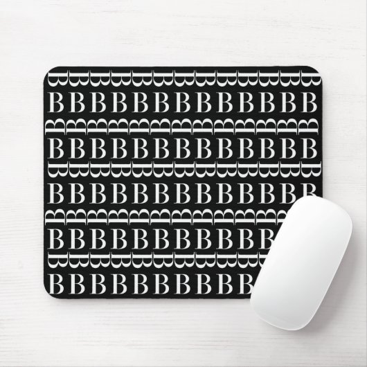 TAPIS DE SOURIS LETTRE INITIALE MONOGRAPHIQUE B (Avec souris)