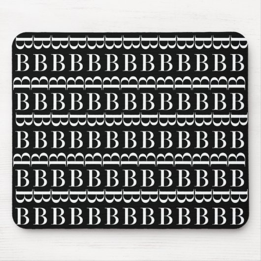 TAPIS DE SOURIS LETTRE INITIALE MONOGRAPHIQUE B (Devant)