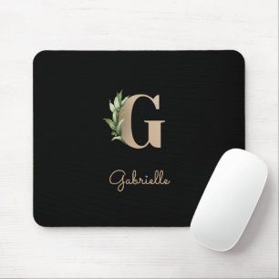 Tapis De Souris LETTRE MONOGRAPHIQUE BOtanique Élégante G