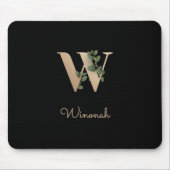Tapis De Souris LETTRE MONOGRAPHIQUE BOtanique Élégante W (Devant)