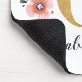 Tapis De Souris LETTRE MONOGRAPHIQUE INITIALE EN OR Rose G (Coin)