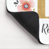Tapis De Souris LETTRE MONOGRAPHIQUE INITIALE EN OR Rose R (Coin)