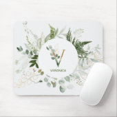 Tapis De Souris LETTRE MONOGRAPHIQUE VERDOYENNE V PÂTE Souris (Avec souris)