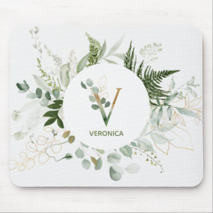 Tapis De Souris LETTRE MONOGRAPHIQUE VERDOYENNE V PÂTE Souris