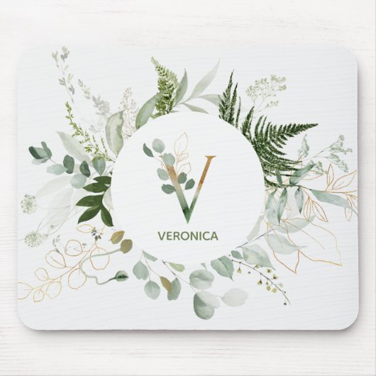 Tapis De Souris LETTRE MONOGRAPHIQUE VERDOYENNE V PÂTE Souris (Devant)