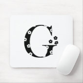 Tapis De Souris LETTRE Motif Fleur G (Avec souris)