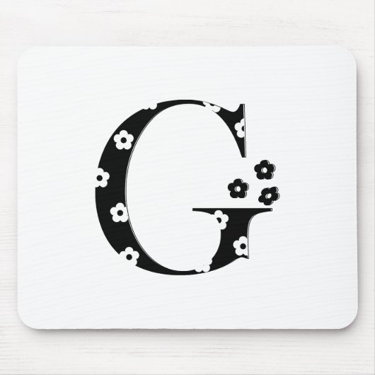 Tapis De Souris LETTRE Motif Fleur G (Devant)
