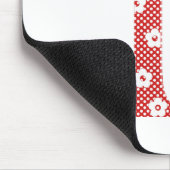 Tapis De Souris LETTRE Motif Fleur L(rouge) (Coin)