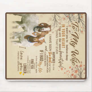 Tapis De Souris Lettre Personnalisée À Ma Femme Amour Du Mari