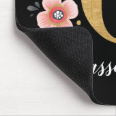 TAPIS DE SOURIS LETTRE PLEINE NOIRE PLEINE C MONOGRAPHIQUE INITIAL (Coin)