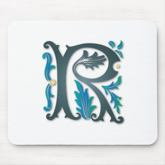 Tapis De Souris Lettre R monogramme (Devant)