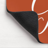 Tapis De Souris Lettre Script Argument Monogrammé G Orange Brûlé (Coin)